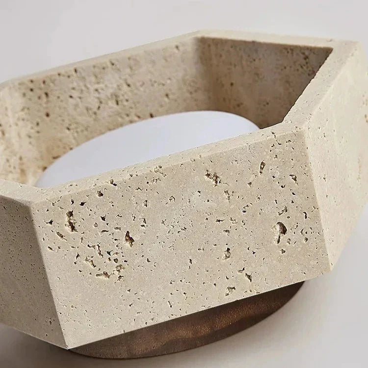 Wabi Sabi Travertin LED Deckenlampe