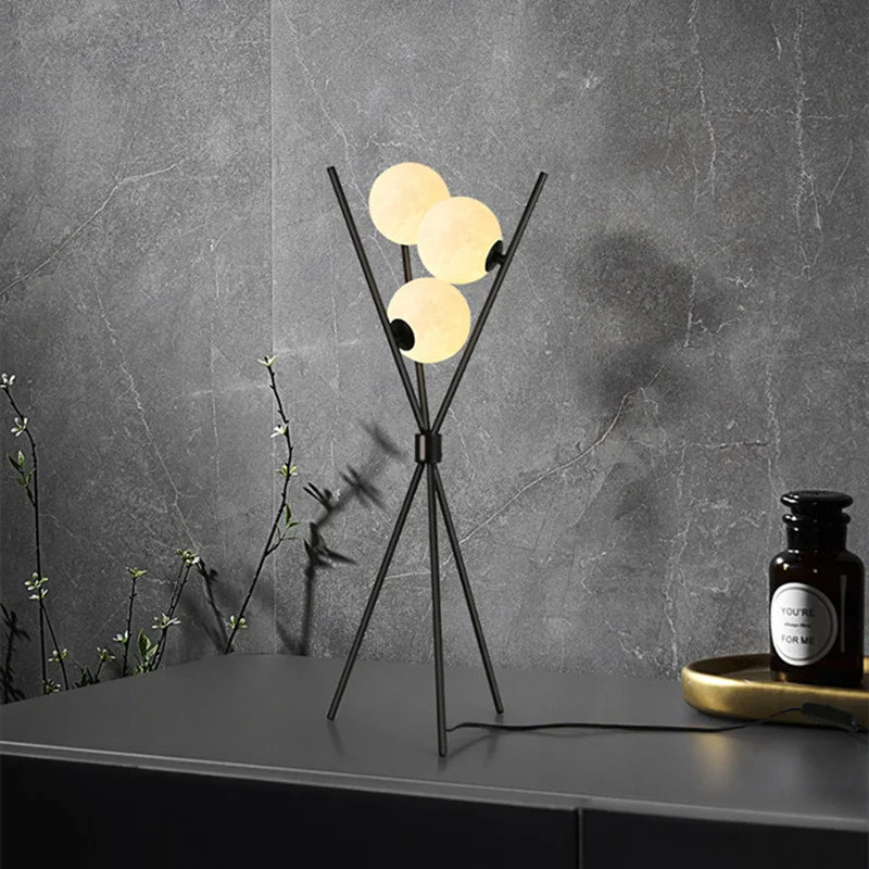 LunaGlow 3D Mond Stehlampe modernes Design mit Stativ LED!