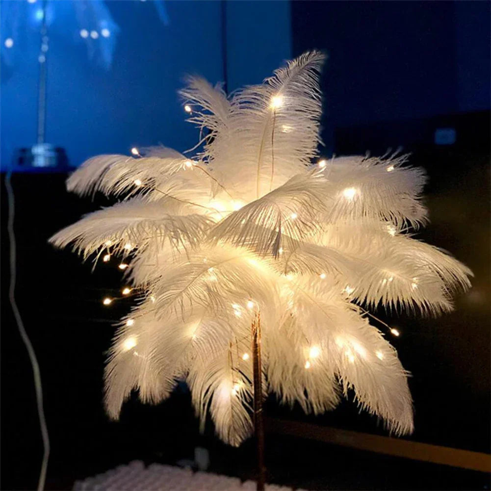 LED Frühlings-Tischlampe Nachttischlicht USB-betrieben Fernbedienung Nachttischlampen