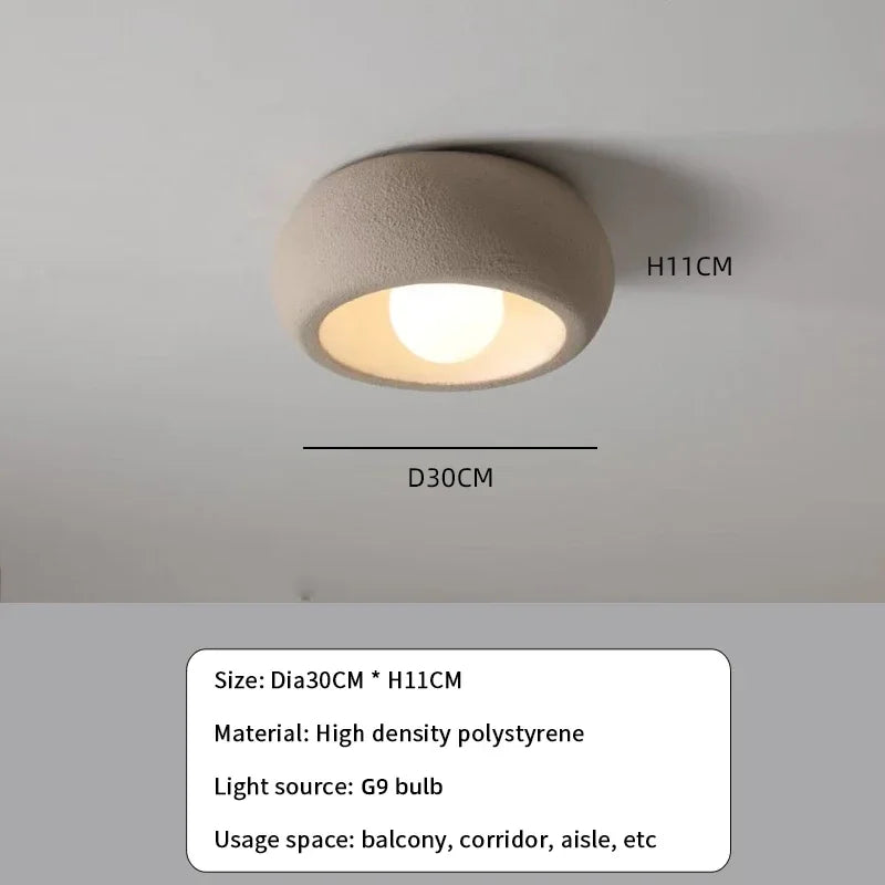 Japanische Wabi-Sabi Runde Deckenlampe LED