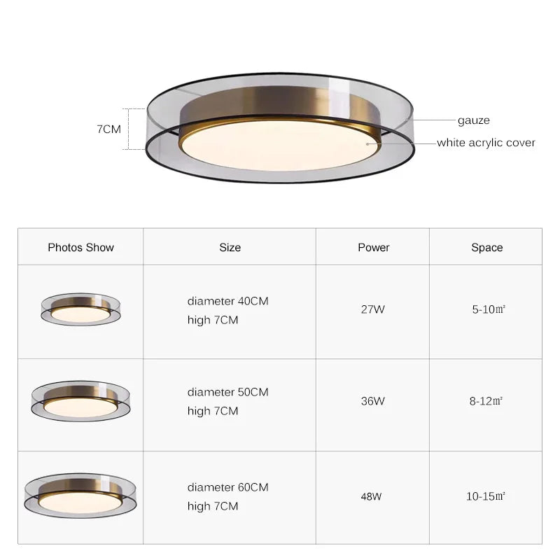 Moderne Runde Deckenlampe LED Dimmbar