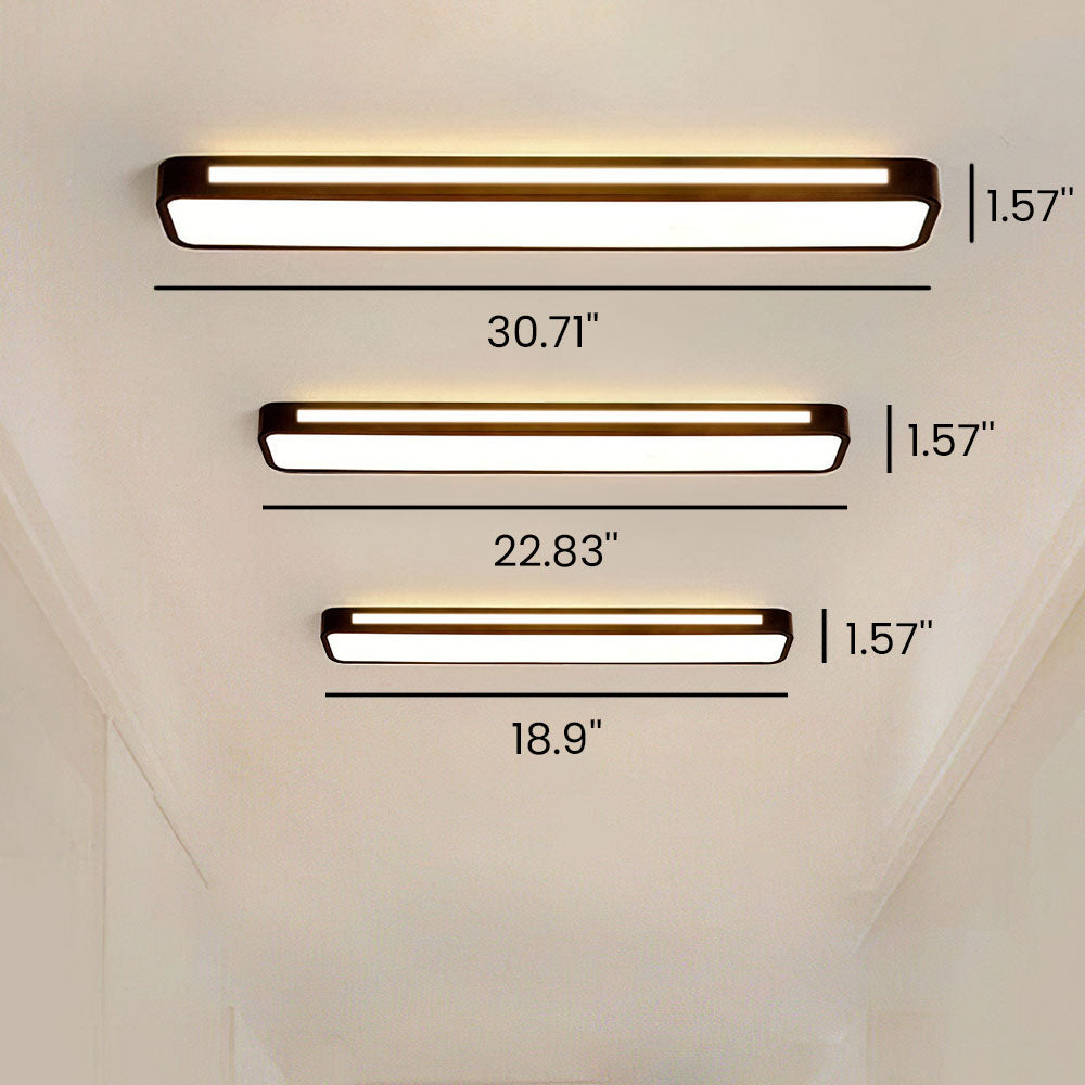 Minimalistische LED-Deckenlampe aus Eisen und Acryl