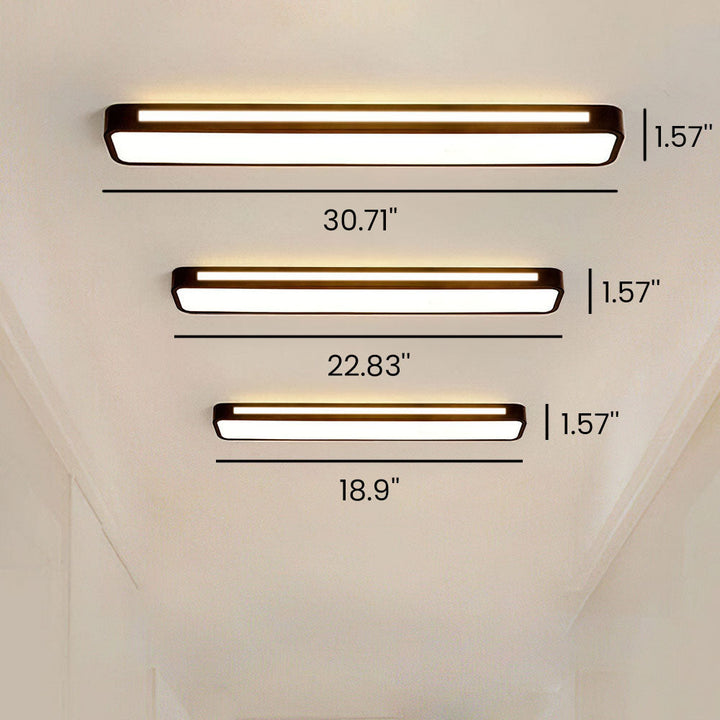 Minimalistische LED-Deckenlampe aus Eisen und Acryl