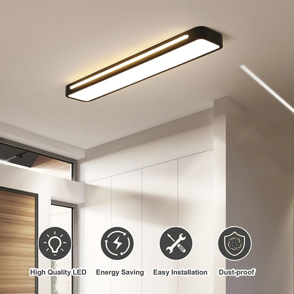 Minimalistische LED-Deckenlampe aus Eisen und Acryl