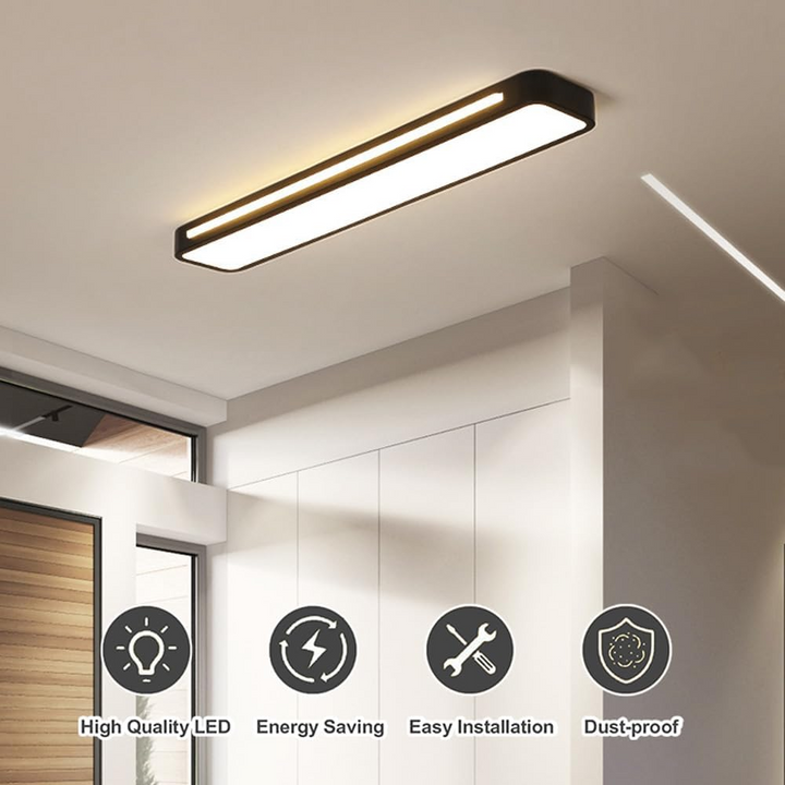 Minimalistische LED-Deckenlampe aus Eisen und Acryl