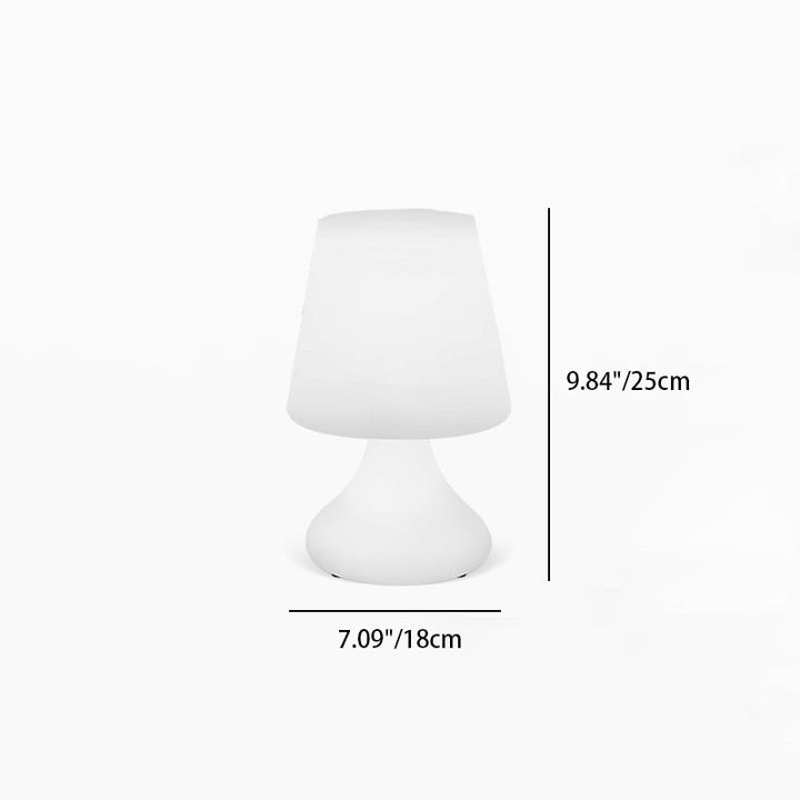 Moderne Minimalistische PE Becherform USB LED Tischlampe Nachtlicht für Außenpatio