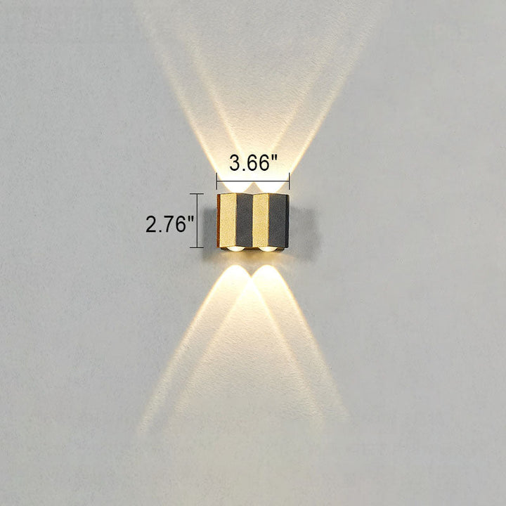 Moderne Licht Luxus Gold Aluminium Außen Wasserdicht Terrasse LED Wandlicht Lampe