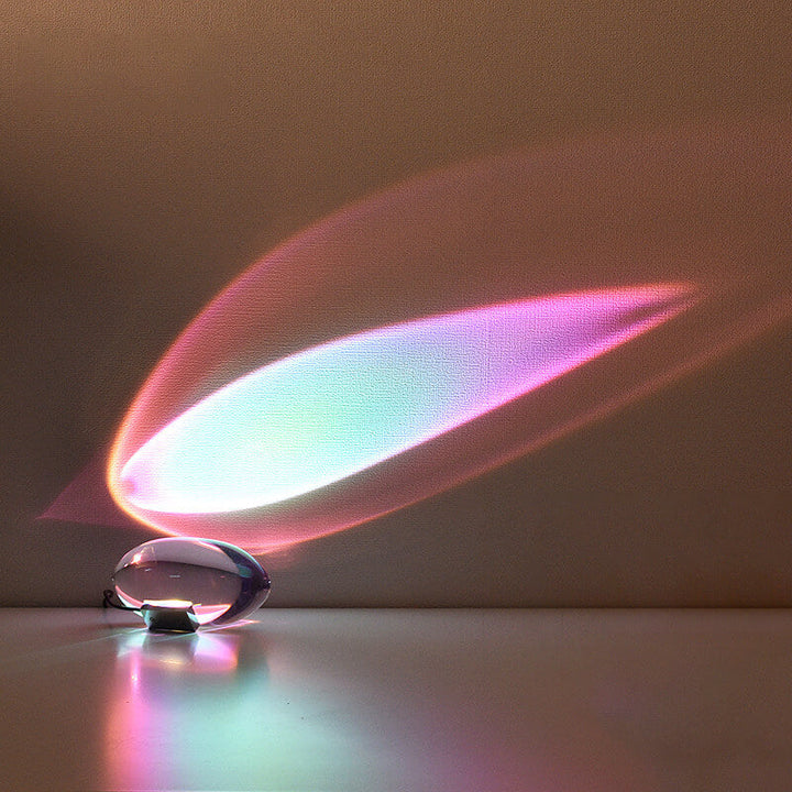 Kreative Kristallprojektion Engel Augen LED Tischlampe