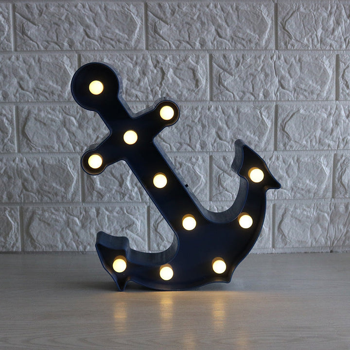 Skandinavische moderne Bootanker ABS Batterie LED Wandleuchte Lampe