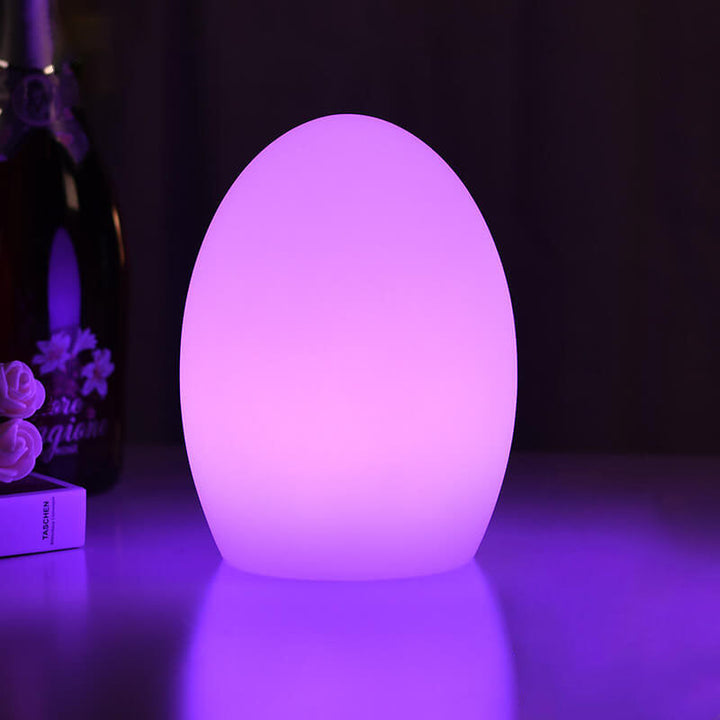 RGB ABS eiförmige LED Dekorative Tischlampe