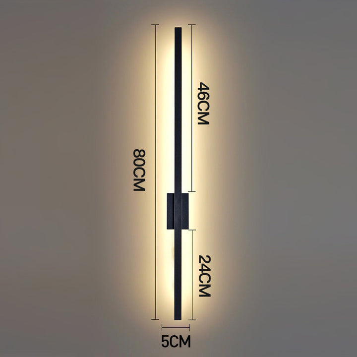 Industrielle Minimalistische Lange LED Eisen Wandlampen für zeitgenössische Wohnzimmerdekoration und stilvolle Beleuchtung