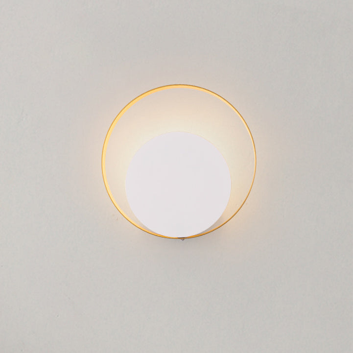 Moderner Minimalistischer Eisen-Kreis-Ring 1-Licht Wandleuchten Lampe für Schlafzimmer