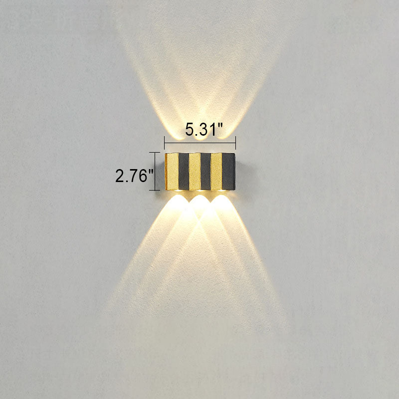 Moderne Licht Luxus Gold Aluminium Außen Wasserdicht Terrasse LED Wandlicht Lampe