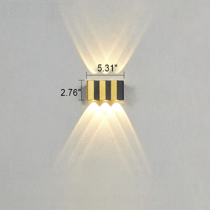 Moderne Licht Luxus Gold Aluminium Außen Wasserdicht Terrasse LED Wandlicht Lampe