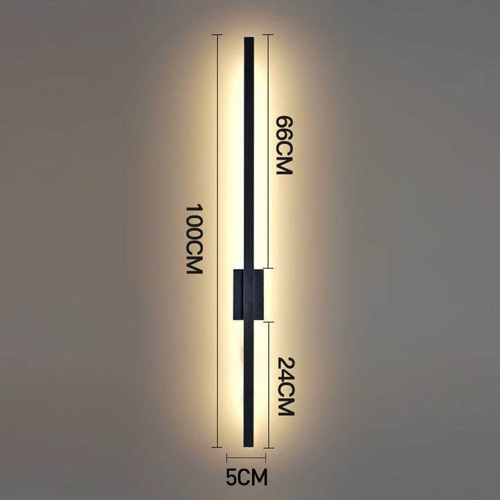Industrielle Minimalistische Lange LED Eisen Wandlampen für zeitgenössische Wohnzimmerdekoration und stilvolle Beleuchtung