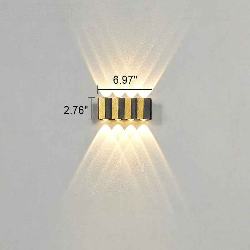 Moderne Licht Luxus Gold Aluminium Außen Wasserdicht Terrasse LED Wandlicht Lampe