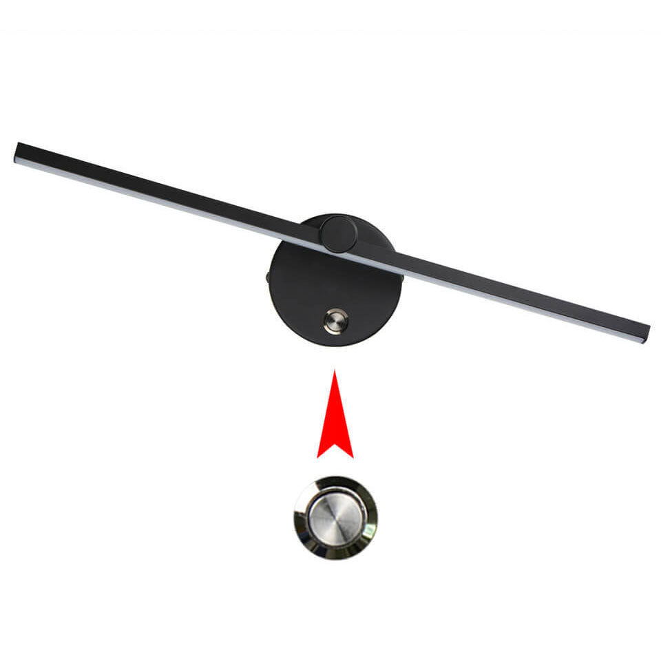 Nordic Minimalist Aluminium Lange Leiste Schalter LED Spiegel Wandlicht Lampe