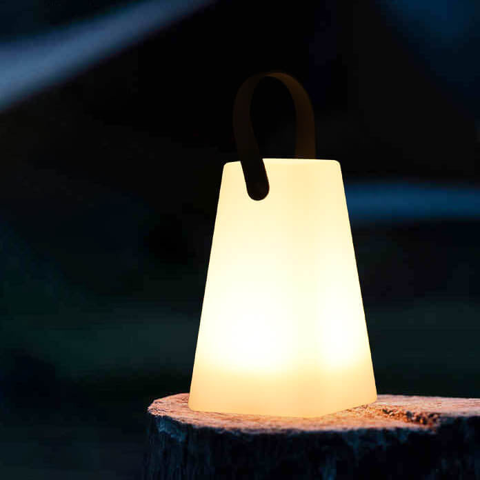 Moderne Einfachheit Plastik Rund Quadrat Hand LED Tischlampe für Außenpatio
