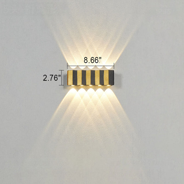 Moderne Licht Luxus Gold Aluminium Außen Wasserdicht Terrasse LED Wandlicht Lampe