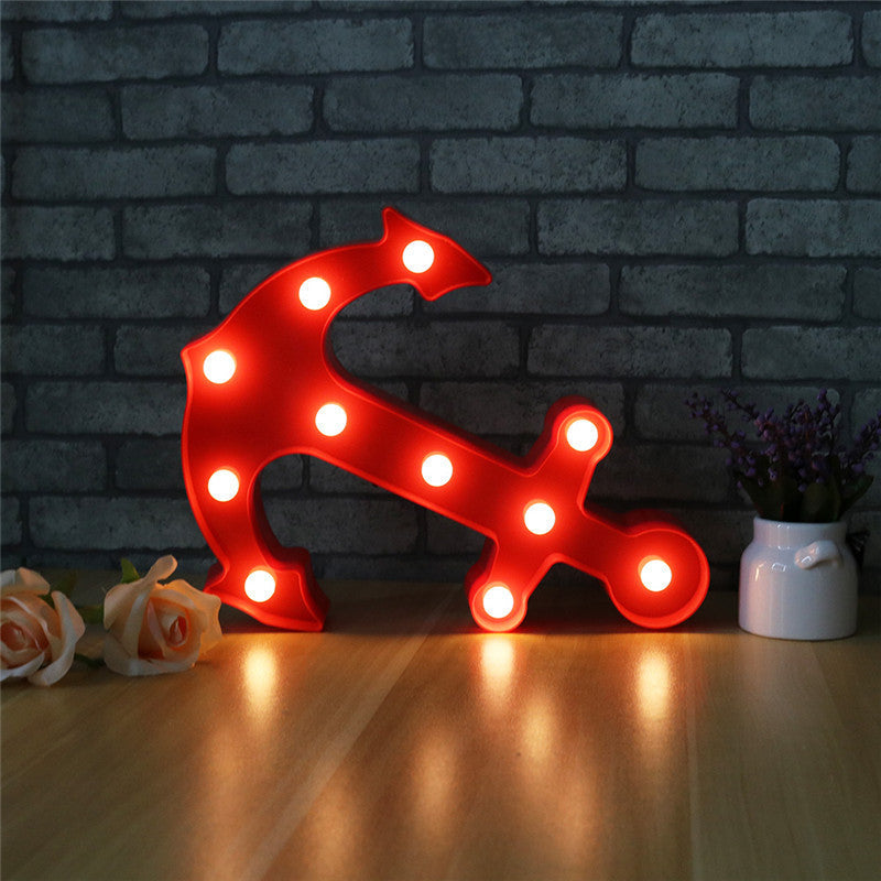 Skandinavische moderne Bootanker ABS Batterie LED Wandleuchte Lampe