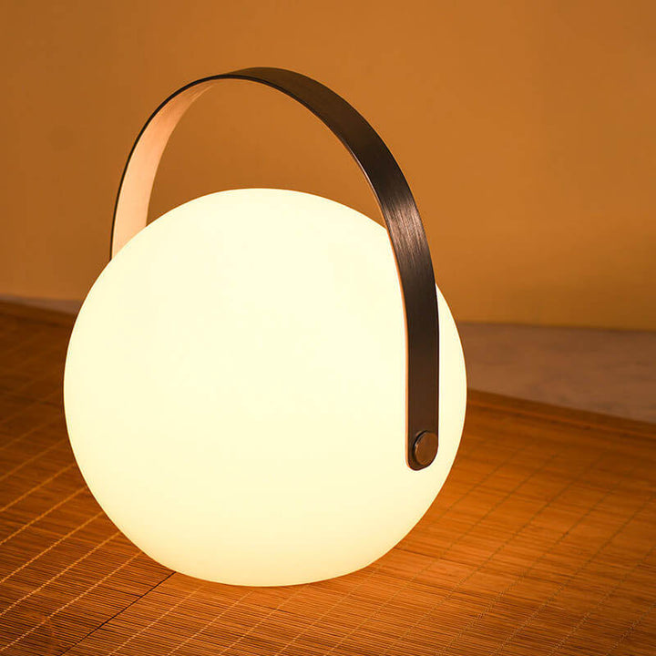 Moderne Einfachheit Plastik Rund Quadrat Hand LED Tischlampe für Außenpatio