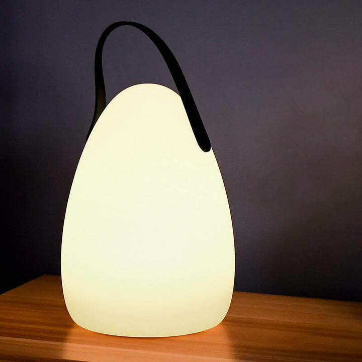 Moderne Einfachheit Plastik Rund Quadrat Hand LED Tischlampe für Außenpatio