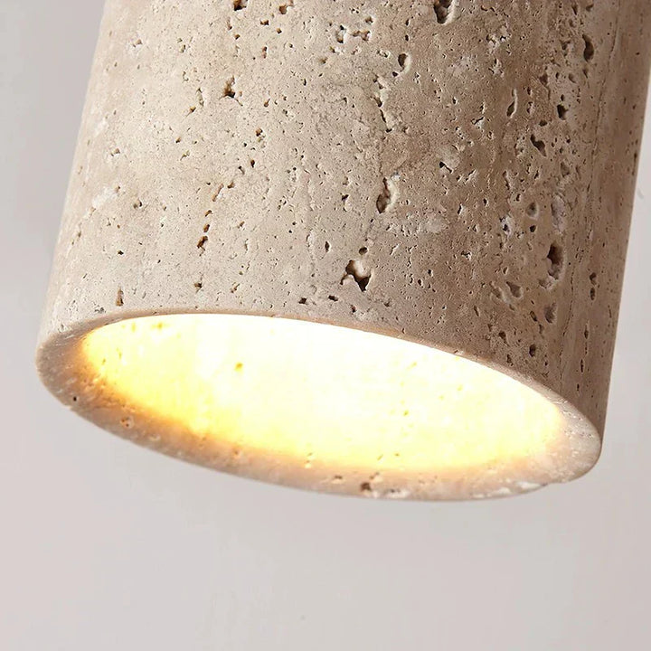 ZenElegance Wabi Sabi Luxus Deckenbeleuchtung - Natur Travertin LED