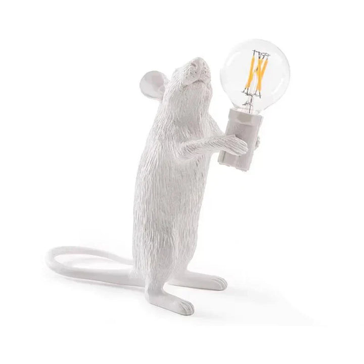 Moderne LED Tier Tischlampen: Resin Ratte, Katze und Eichhörnchen Nachtlichter