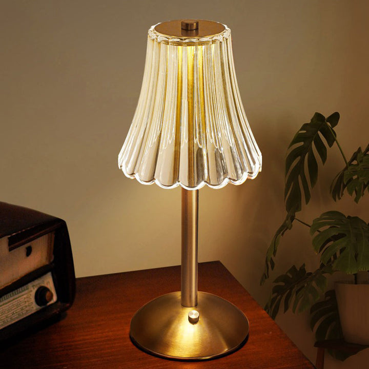 Goldene Kristall Tischlampe - Aurora Luxe