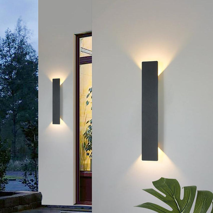 Kashti Outdoor Wasserdichte Rechteckige Auf/Ab Wandlampe