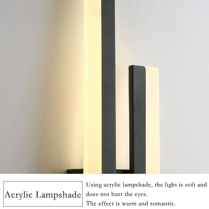 Moderne LED Wandleuchte: Schwarz/Gold Acryl Raumdekoration Licht