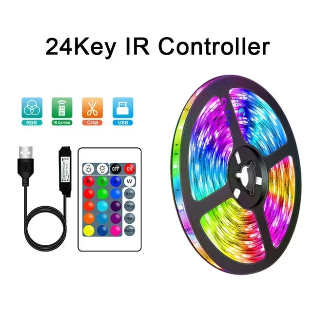 USB RGB LED Streifenlichter mit App-Steuerung für Raum- & TV-Hintergrundbeleuchtung Deko