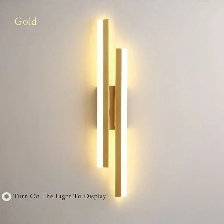 Moderne LED Wandleuchte: Schwarz/Gold Acryl Raumdekoration Licht