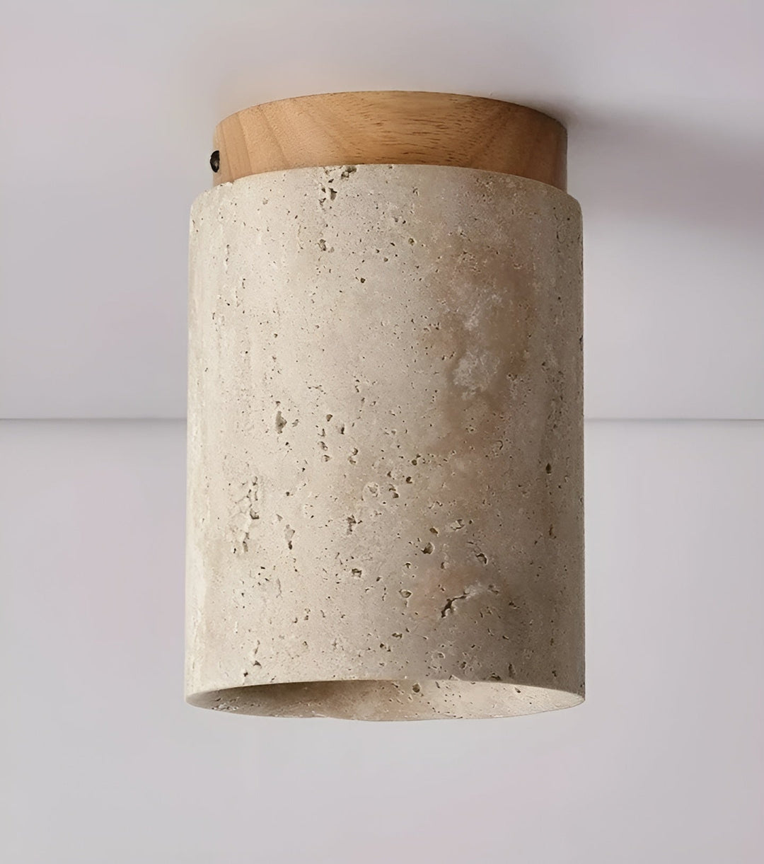 ZenElegance Wabi Sabi Luxus Deckenbeleuchtung - Natur Travertin LED