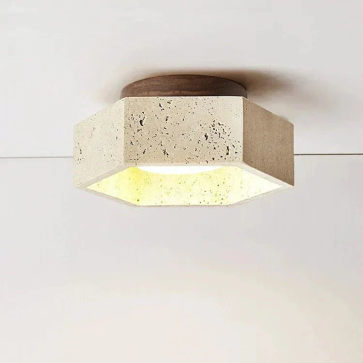 Wabi Sabi Travertin LED Deckenlampe