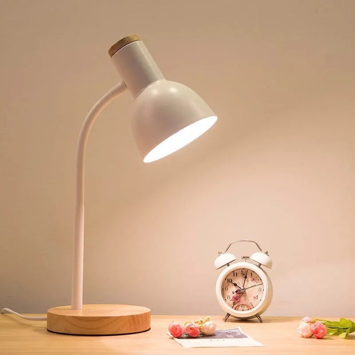 Herbst- und Winterbeleuchtung | Nordeuropäische kreative Holzkunst Eisen LED-Schreibtischlampe - Moxie