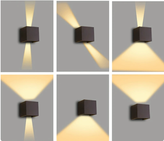 Stylische LED Würfel Wandlampe - LumiCube