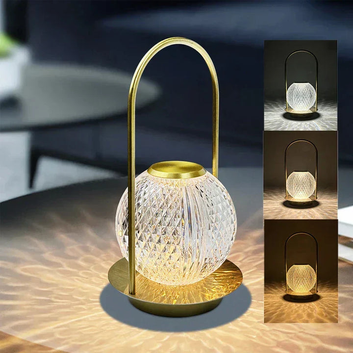 Designer Tischbeleuchtung mit Kristalleffekt