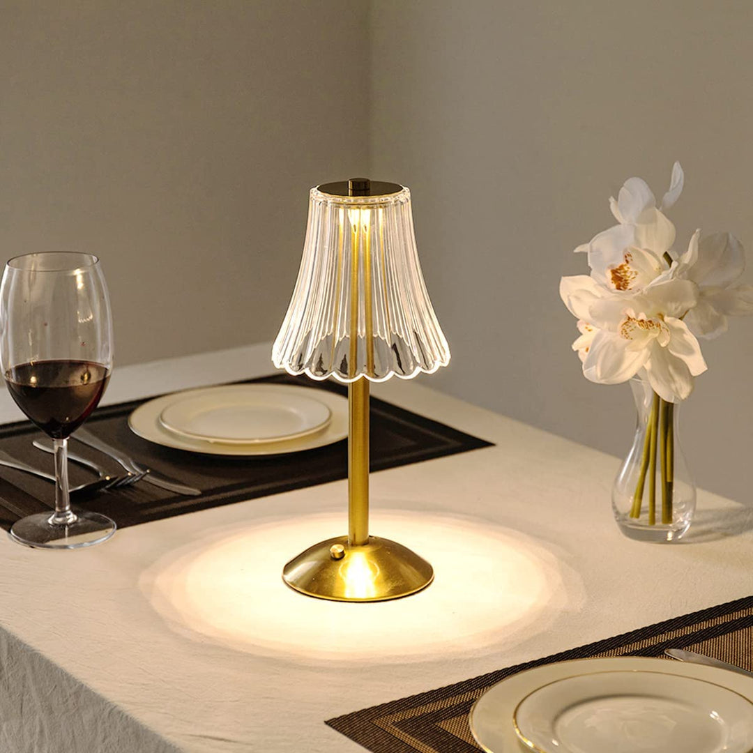 Goldene Kristall Tischlampe - Aurora Luxe