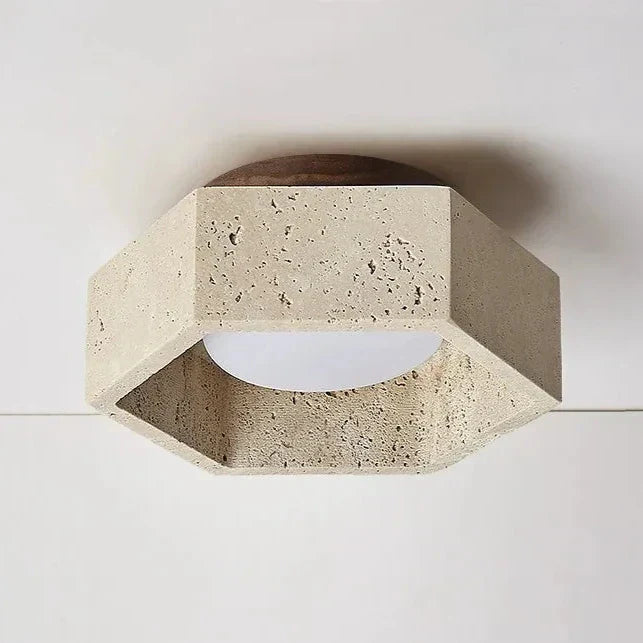 Wabi Sabi Travertin LED Deckenlampe