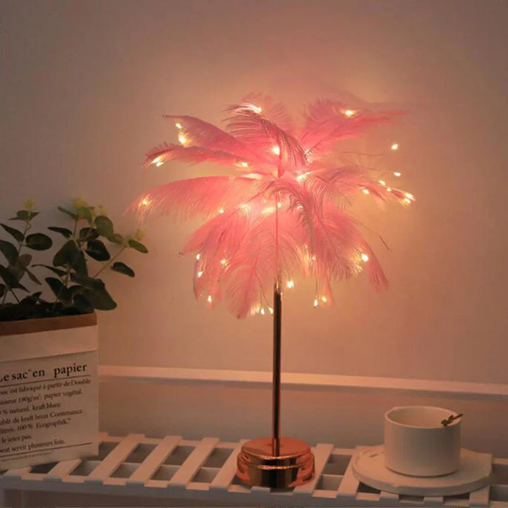 LED Frühlings-Tischlampe Nachttischlicht USB-betrieben Fernbedienung Nachttischlampen