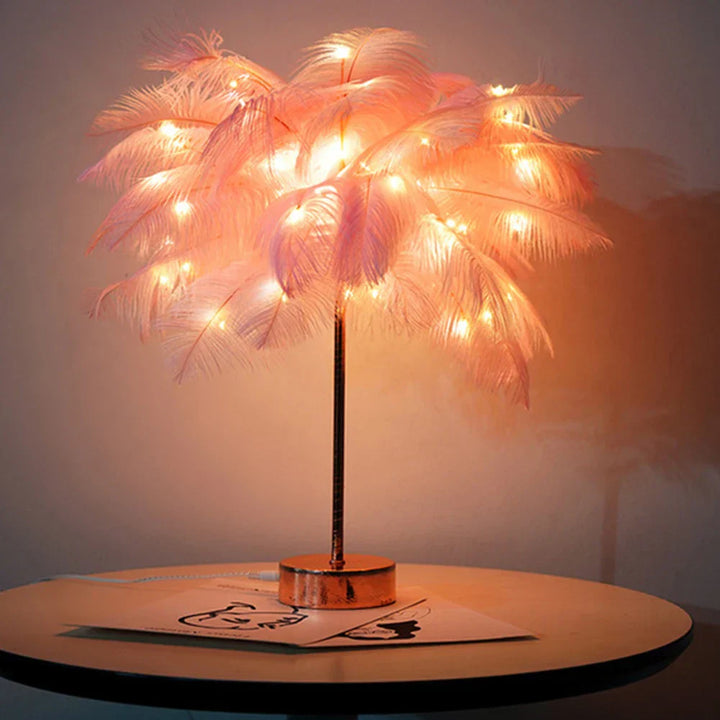 LED Frühlings-Tischlampe Nachttischlicht USB-betrieben Fernbedienung Nachttischlampen