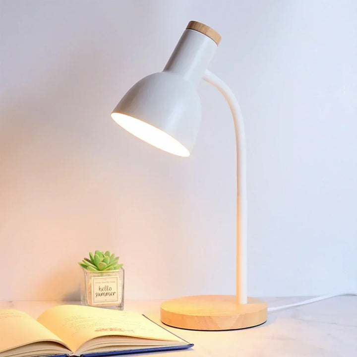 Herbst- und Winterbeleuchtung | Nordeuropäische kreative Holzkunst Eisen LED-Schreibtischlampe - Moxie