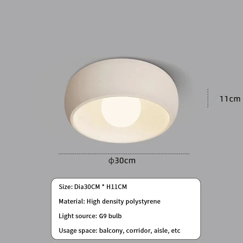 Japanische Wabi-Sabi Runde Deckenlampe LED