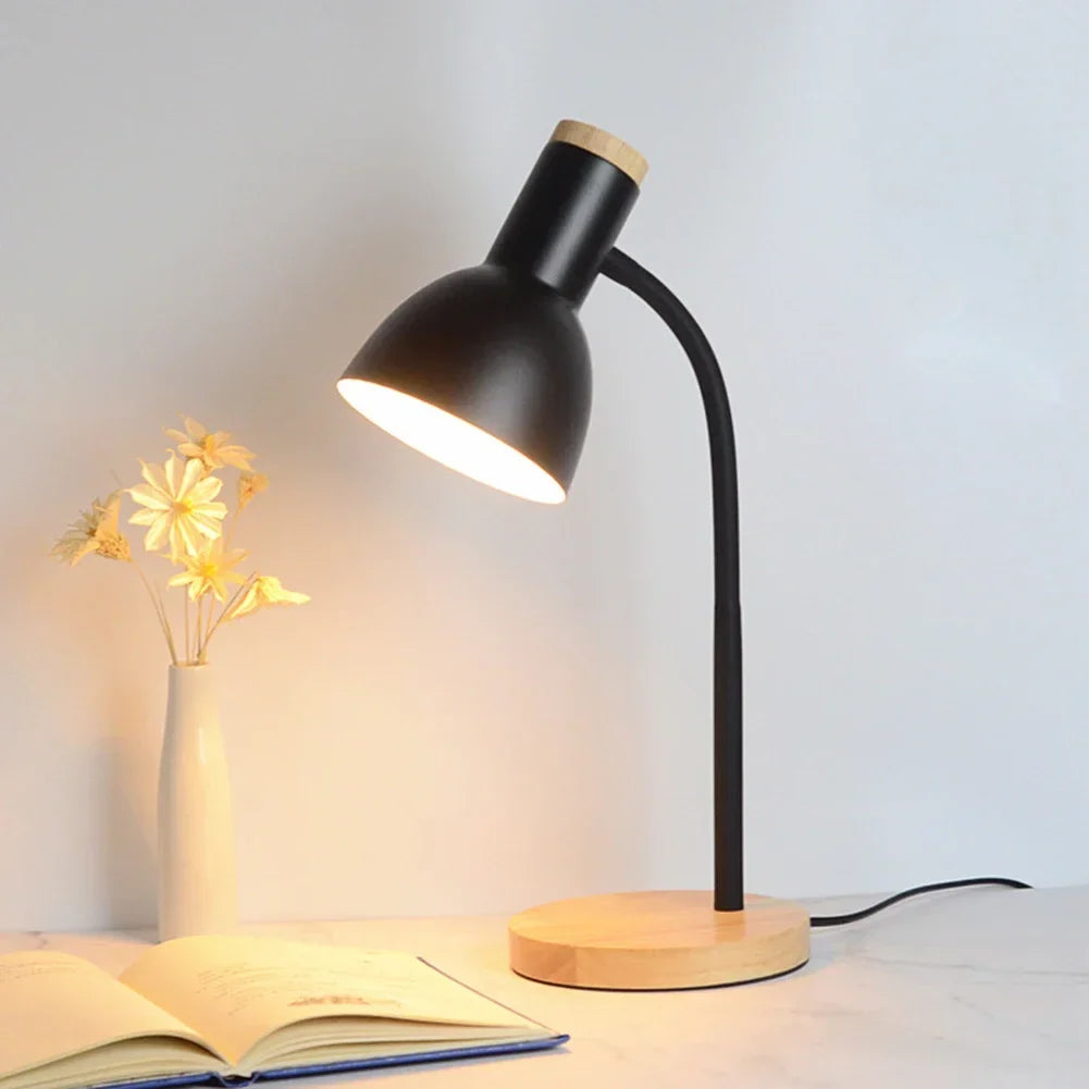 Herbst- und Winterbeleuchtung | Nordeuropäische kreative Holzkunst Eisen LED-Schreibtischlampe - Moxie