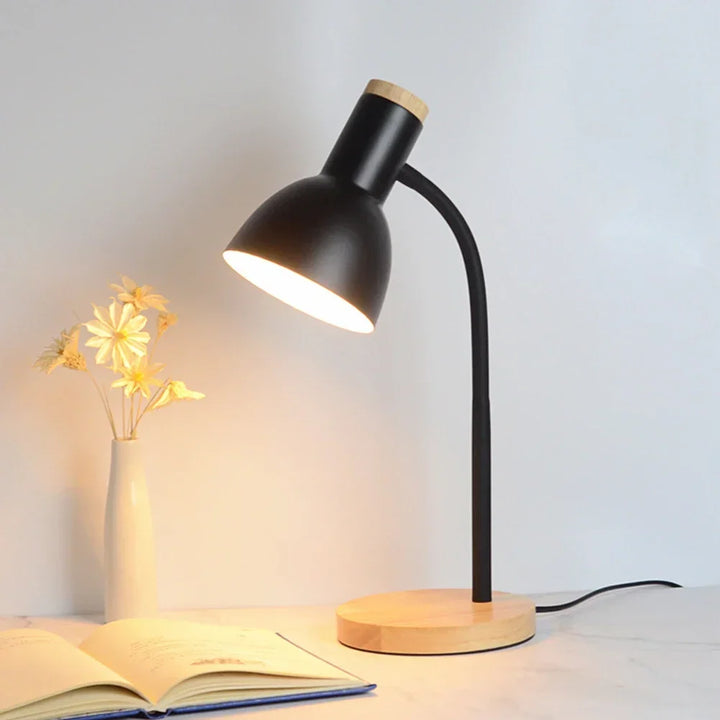 Herbst- und Winterbeleuchtung | Nordeuropäische kreative Holzkunst Eisen LED-Schreibtischlampe - Moxie