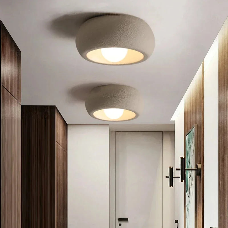 Japanische Wabi-Sabi Runde Deckenlampe LED