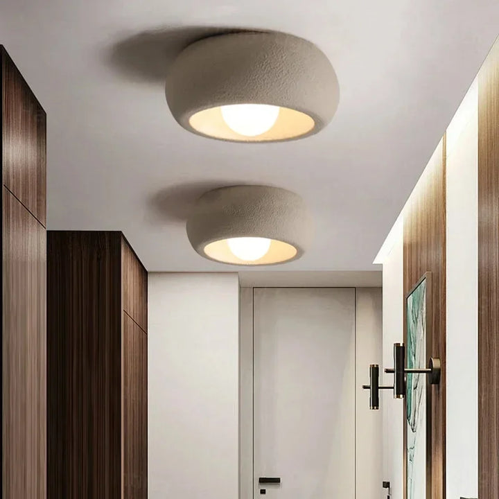 Japanische Wabi-Sabi Runde Deckenlampe LED