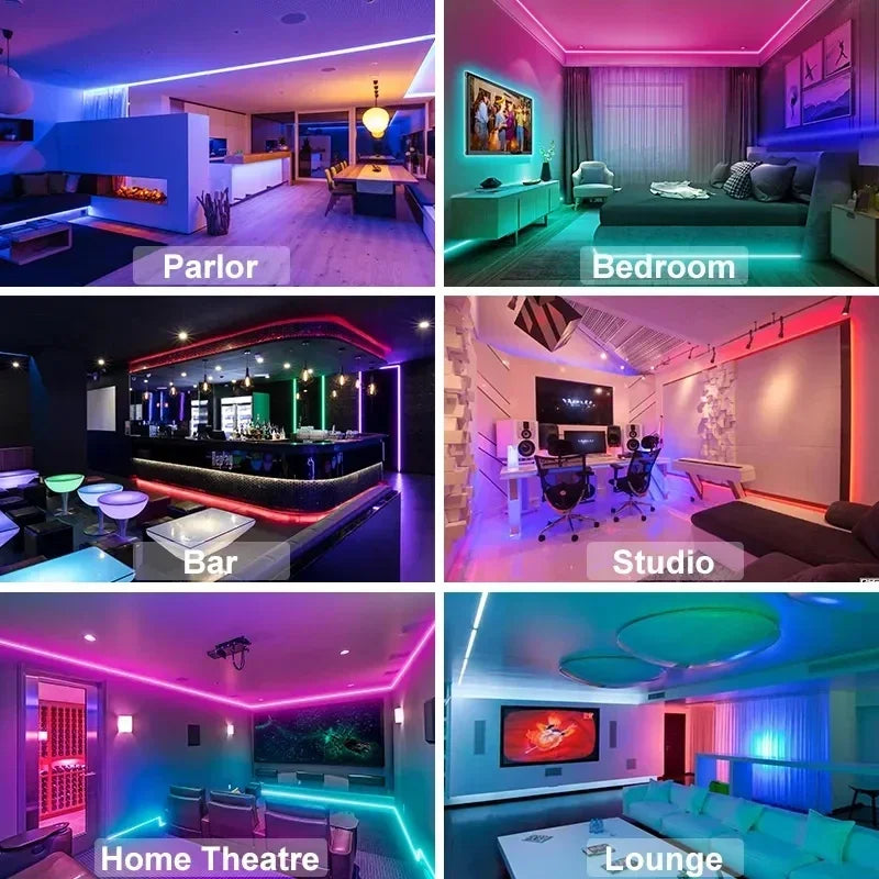 USB RGB LED Streifenlichter mit App-Steuerung für Raum- & TV-Hintergrundbeleuchtung Deko