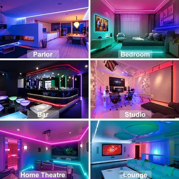 USB RGB LED Streifenlichter mit App-Steuerung für Raum- & TV-Hintergrundbeleuchtung Deko